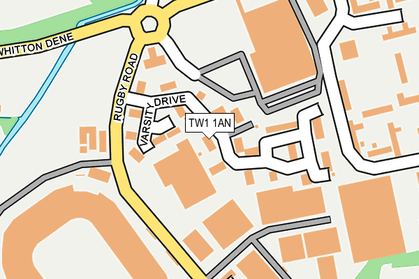 TW1 1AN map - OS OpenMap – Local (Ordnance Survey)
