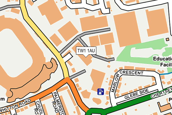 TW1 1AU map - OS OpenMap – Local (Ordnance Survey)