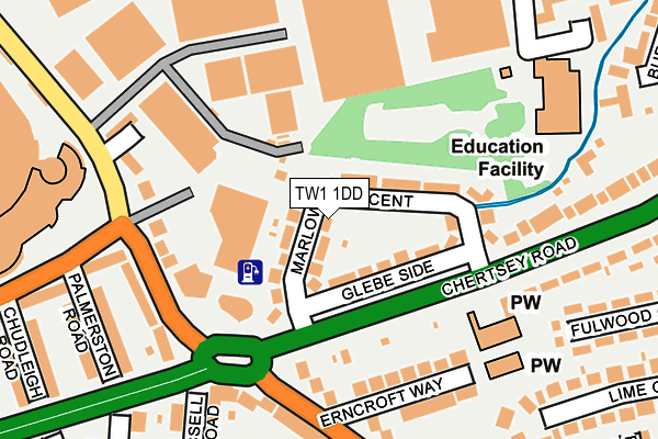 TW1 1DD map - OS OpenMap – Local (Ordnance Survey)