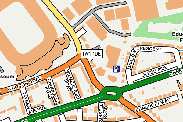 TW1 1DE map - OS OpenMap – Local (Ordnance Survey)