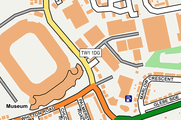 TW1 1DG map - OS OpenMap – Local (Ordnance Survey)