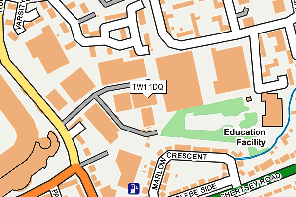 TW1 1DQ map - OS OpenMap – Local (Ordnance Survey)