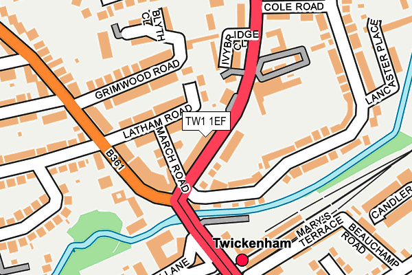 TW1 1EF map - OS OpenMap – Local (Ordnance Survey)