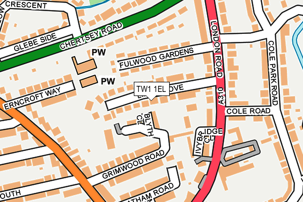 TW1 1EL map - OS OpenMap – Local (Ordnance Survey)