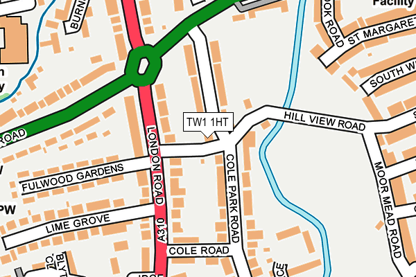 TW1 1HT map - OS OpenMap – Local (Ordnance Survey)