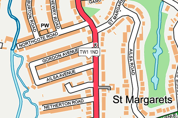 TW1 1ND map - OS OpenMap – Local (Ordnance Survey)