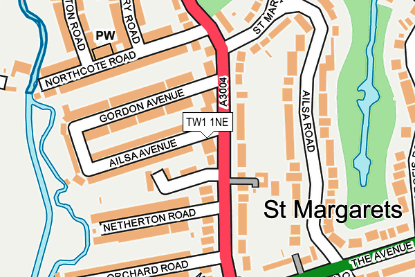 TW1 1NE map - OS OpenMap – Local (Ordnance Survey)