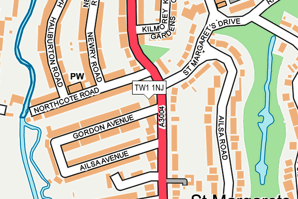TW1 1NJ map - OS OpenMap – Local (Ordnance Survey)