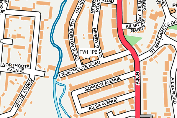 TW1 1PB map - OS OpenMap – Local (Ordnance Survey)