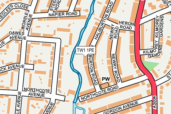 TW1 1PE map - OS OpenMap – Local (Ordnance Survey)