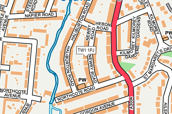 TW1 1PJ map - OS OpenMap – Local (Ordnance Survey)