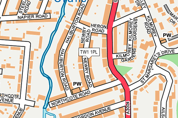 TW1 1PL map - OS OpenMap – Local (Ordnance Survey)