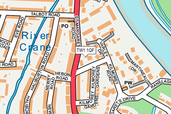 TW1 1QF map - OS OpenMap – Local (Ordnance Survey)