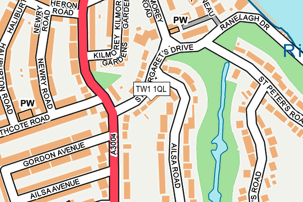 TW1 1QL map - OS OpenMap – Local (Ordnance Survey)