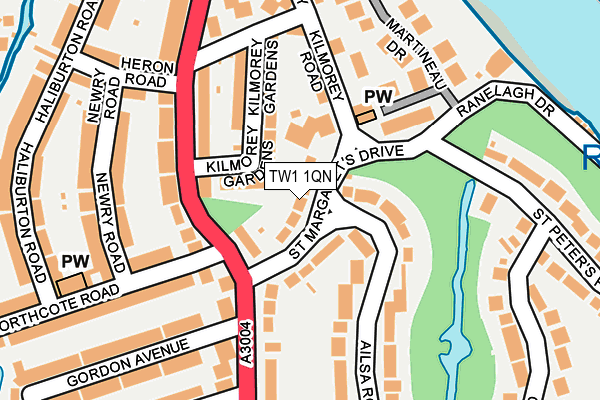 TW1 1QN map - OS OpenMap – Local (Ordnance Survey)