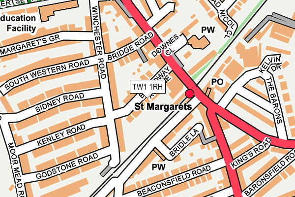 TW1 1RH map - OS OpenMap – Local (Ordnance Survey)