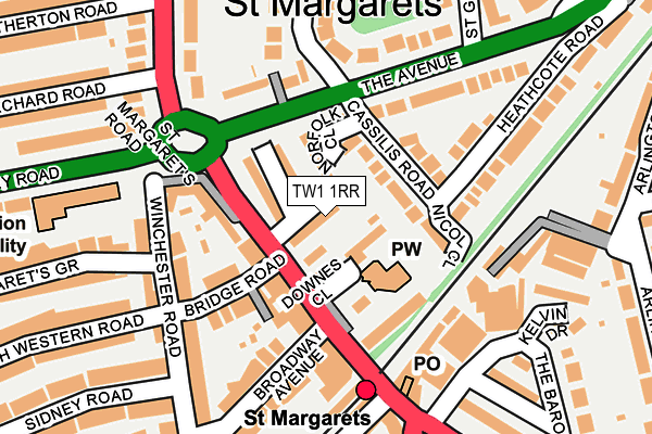 TW1 1RR map - OS OpenMap – Local (Ordnance Survey)