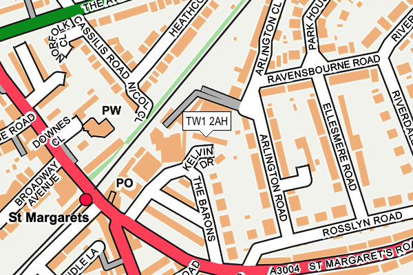 TW1 2AH map - OS OpenMap – Local (Ordnance Survey)