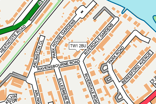 TW1 2BU map - OS OpenMap – Local (Ordnance Survey)