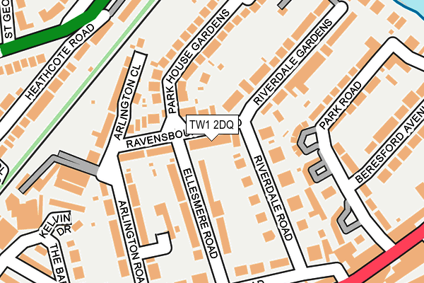 TW1 2DQ map - OS OpenMap – Local (Ordnance Survey)
