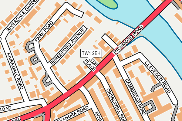TW1 2EH map - OS OpenMap – Local (Ordnance Survey)