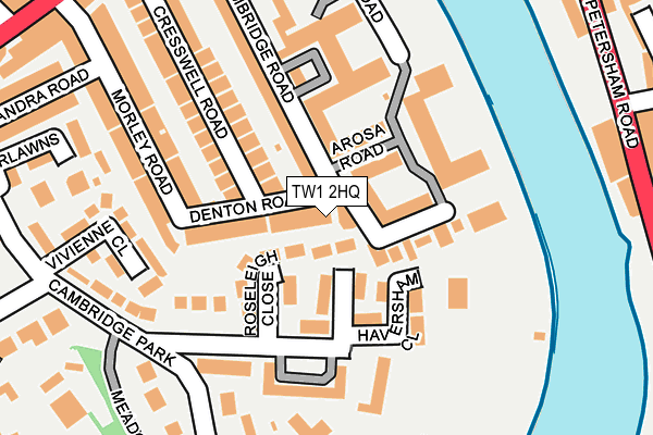 TW1 2HQ map - OS OpenMap – Local (Ordnance Survey)