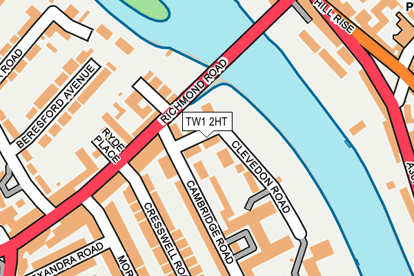 TW1 2HT map - OS OpenMap – Local (Ordnance Survey)