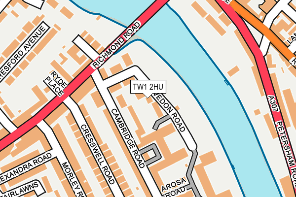 TW1 2HU map - OS OpenMap – Local (Ordnance Survey)
