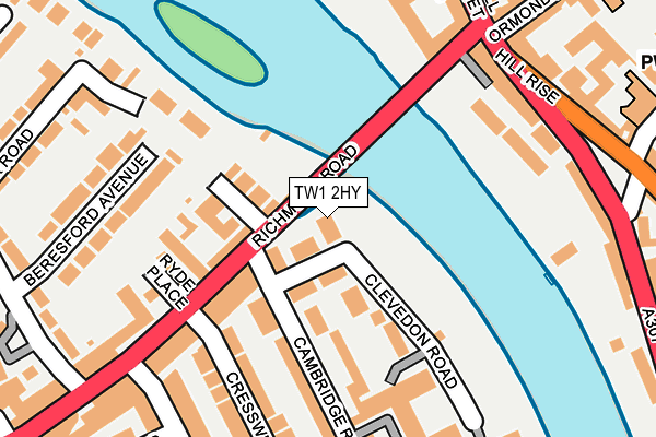 TW1 2HY map - OS OpenMap – Local (Ordnance Survey)