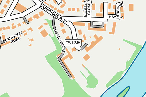 TW1 2JH map - OS OpenMap – Local (Ordnance Survey)