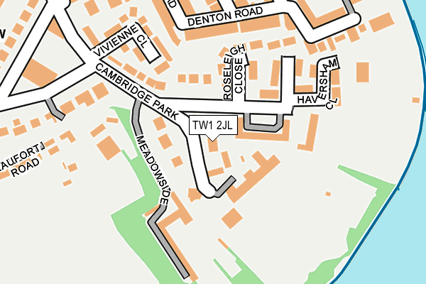TW1 2JL map - OS OpenMap – Local (Ordnance Survey)