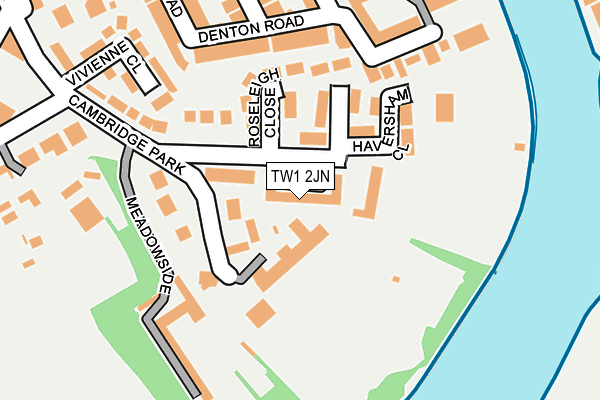 TW1 2JN map - OS OpenMap – Local (Ordnance Survey)