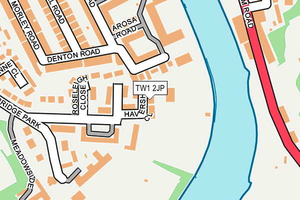 TW1 2JP map - OS OpenMap – Local (Ordnance Survey)