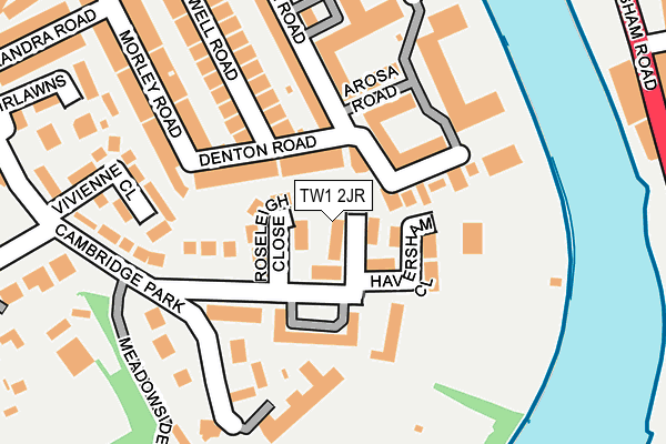 TW1 2JR map - OS OpenMap – Local (Ordnance Survey)