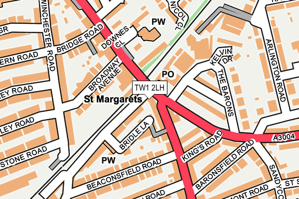 TW1 2LH map - OS OpenMap – Local (Ordnance Survey)