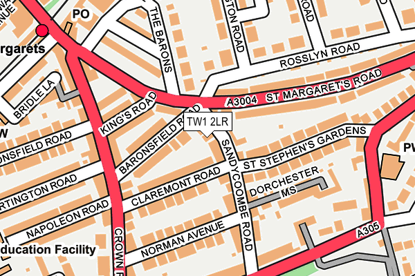 TW1 2LR map - OS OpenMap – Local (Ordnance Survey)