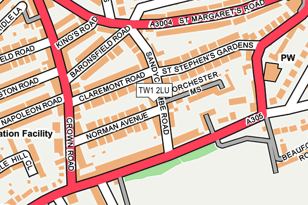 TW1 2LU map - OS OpenMap – Local (Ordnance Survey)