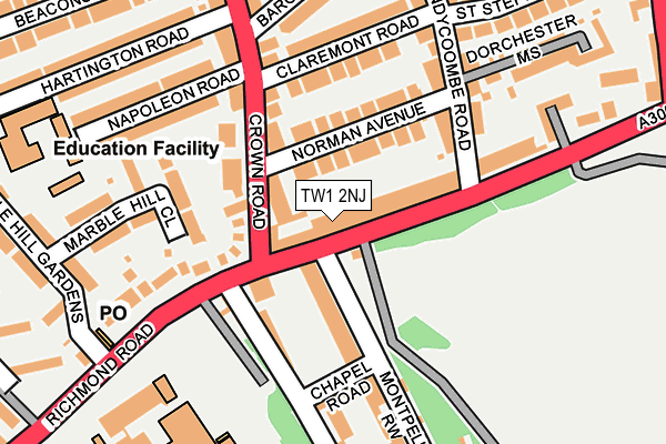 TW1 2NJ map - OS OpenMap – Local (Ordnance Survey)