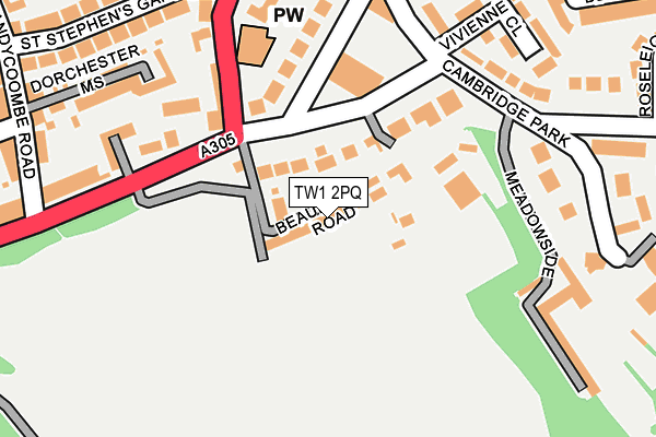 TW1 2PQ map - OS OpenMap – Local (Ordnance Survey)