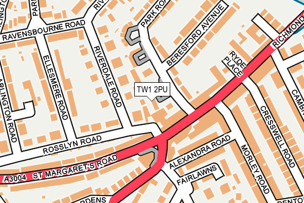 TW1 2PU map - OS OpenMap – Local (Ordnance Survey)