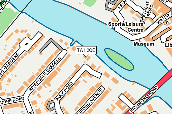 TW1 2QE map - OS OpenMap – Local (Ordnance Survey)