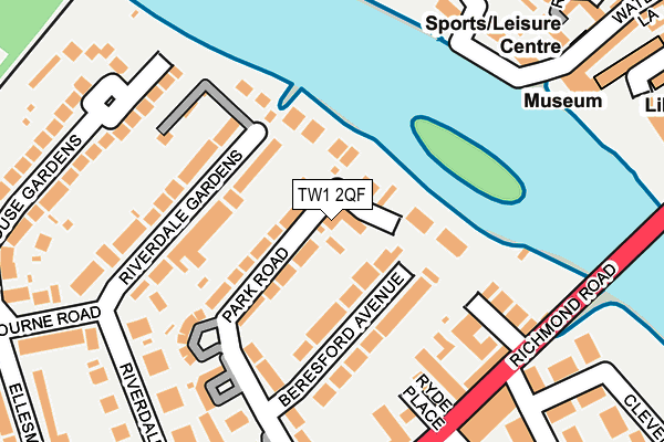 TW1 2QF map - OS OpenMap – Local (Ordnance Survey)