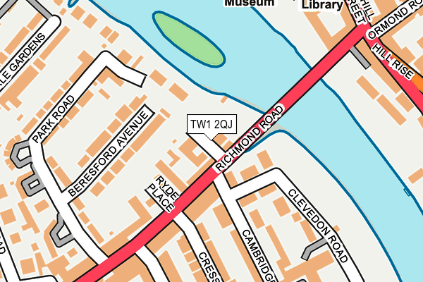TW1 2QJ map - OS OpenMap – Local (Ordnance Survey)