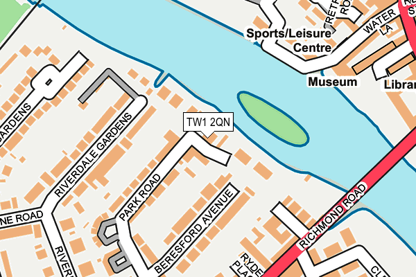 TW1 2QN map - OS OpenMap – Local (Ordnance Survey)