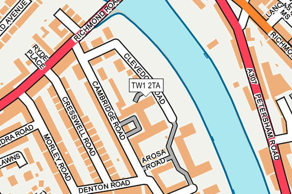 TW1 2TA map - OS OpenMap – Local (Ordnance Survey)