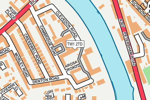 TW1 2TD map - OS OpenMap – Local (Ordnance Survey)