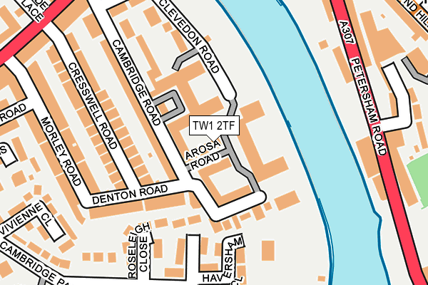 TW1 2TF map - OS OpenMap – Local (Ordnance Survey)