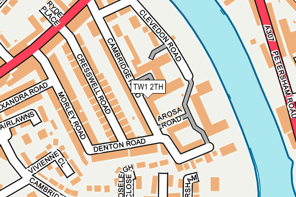 TW1 2TH map - OS OpenMap – Local (Ordnance Survey)