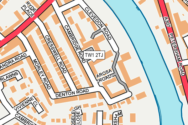 TW1 2TJ map - OS OpenMap – Local (Ordnance Survey)