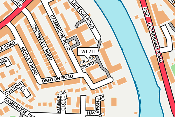 TW1 2TL map - OS OpenMap – Local (Ordnance Survey)